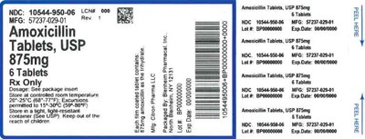 Label 875mg 6ct (Label Amoxicillin Caps 875mg Bpi(10544 950 06) Citron(57237 029 01) Rev1)
